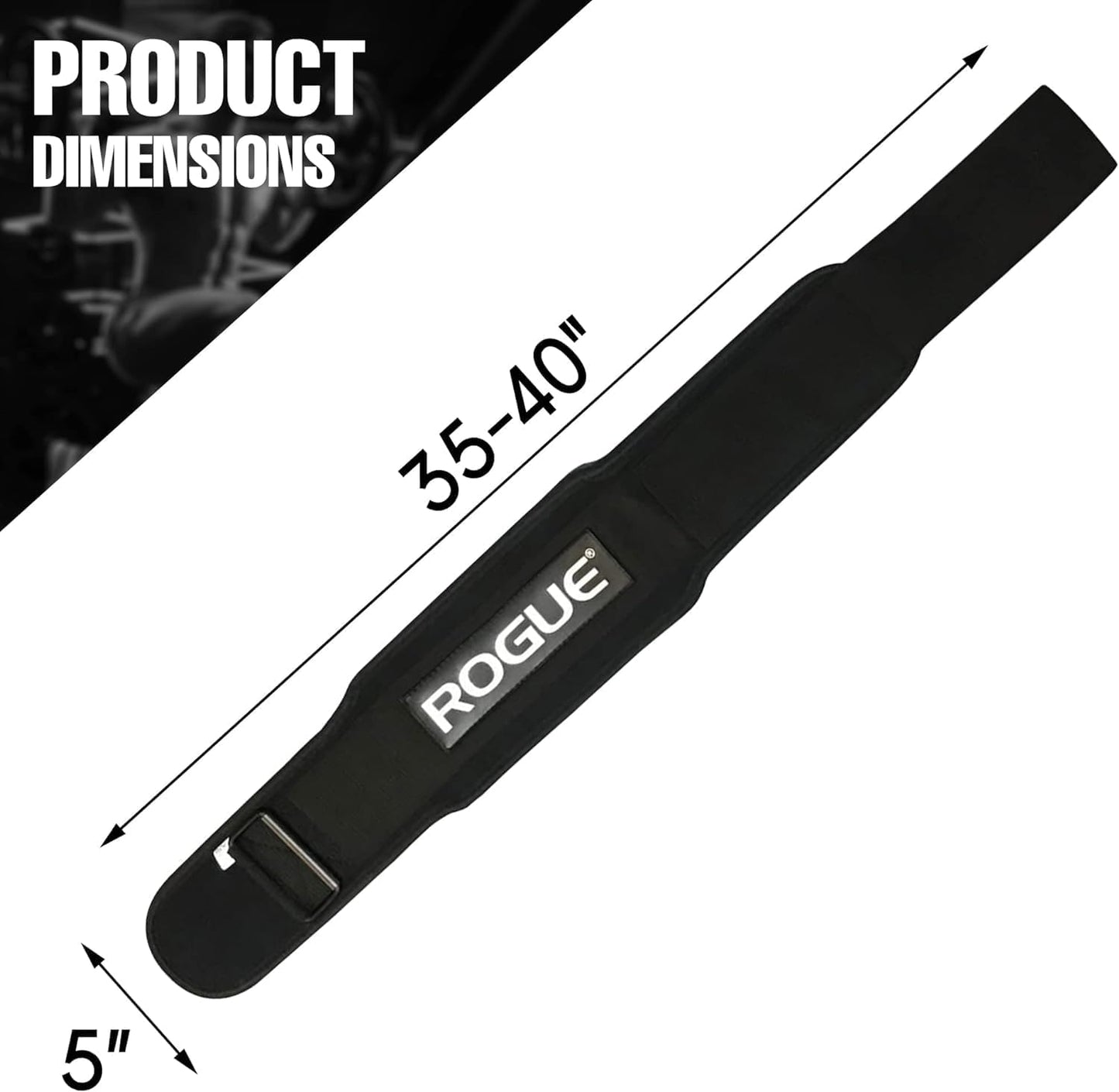 ROGUE 5" Nylon Weightlifting Belt (Large)